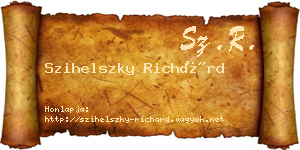 Szihelszky Richárd névjegykártya