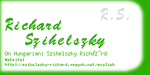 richard szihelszky business card